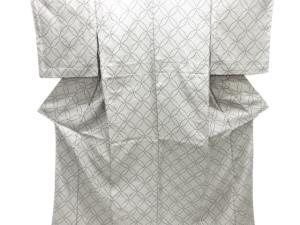 七宝模様織り出し単衣着物